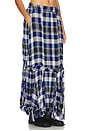 view 2 of 4 Bordeaux Plaid Maxi Skirt in Navy Combo