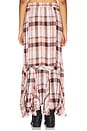 view 3 of 4 Bordeaux Plaid Maxi Skirt in Soft Combo