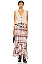 view 4 of 4 Bordeaux Plaid Maxi Skirt in Soft Combo