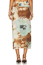 view 4 of 6 Sunset Mesh Maxi Skirt in Moss Combo