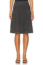 view 1 of 6 Peyton Pintuck Midi Skirt In Washed Black in Washed Black