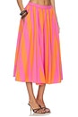 view 1 of 6 x free-est Lowen Striped Midi Skirt In Pink Combo in Pink Combo