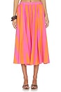 view 2 of 6 x free-est Lowen Striped Midi Skirt In Pink Combo in Pink Combo