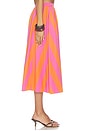 view 3 of 6 x free-est Lowen Striped Midi Skirt In Pink Combo in Pink Combo
