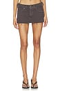 view 1 of 6 Lainey Low Rise Mini Skirt in Chocolate