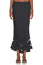 view 2 of 7 Long Lost Lover 1/2 Slip Skirt in Black