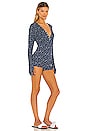 view 2 of 3 Sleep In Romper in Navy Combo