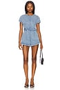view 1 of 3 FREE PEOPLE CHARLOTTE 데님 롬퍼 in Light Fade Wash