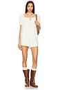 view 1 of 3 Daisy Denim Babydoll Romper in Vanilla