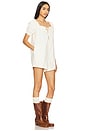 view 2 of 3 Daisy Denim Babydoll Romper in Vanilla