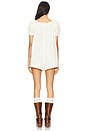 view 3 of 3 Daisy Denim Babydoll Romper in Vanilla