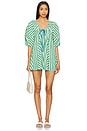 view 1 of 3 Bop Around Romper in Green Combo