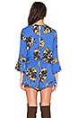 view 3 of 4 All The Right Ruffles Romper in Bright Blue Combo