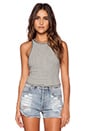 view 1 of 3 Jacquard Stripe Tank in Black & Cream