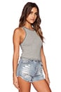 view 2 of 3 Jacquard Stripe Tank in Black & Cream