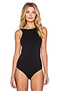 view 3 of 5 High Neck Low Back Bodysuit in Black