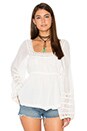 view 1 of 4 Moonchaser Peasant Top in Ivory