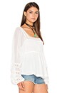 view 2 of 4 Moonchaser Peasant Top in Ivory