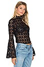 view 2 of 5 Kiss and Bell Lace Top in Black