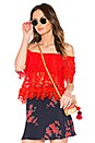 view 1 of 5 Sweet Dreams Lace Crop Top in Bright Red