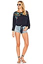 view 4 of 5 Up And Away Embroidered Top in Indigo Blue