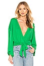 view 1 of 4 That's A Wrap Solid Top in Green