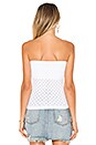 view 3 of 4 Diamond Textured Seamless Tube Top in White