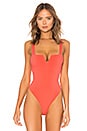 view 2 of 5 Pippa V-Wire Bodysuit in Terracotta