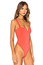 view 3 of 5 Pippa V-Wire Bodysuit in Terracotta