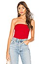 view 1 of 4 Show Me Solid Tube Top in Red