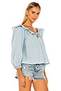 view 2 of 4 Lily Of The Valley Chambray Blouse in Blue