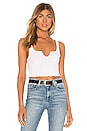 view 1 of 4 Top Notch Crop Tank in White