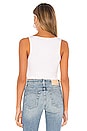view 3 of 4 Top Notch Crop Tank in White