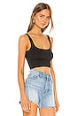 view 2 of 4 Scoop Neck Crop Top in Black