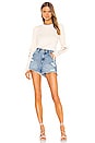 view 4 of 5 Tasha Thermal Tee in Ivory