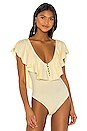 view 2 of 5 Solid Matilda Bodysuit in Light Yellow
