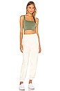 view 4 of 4 Scoop Neck Crop in Army