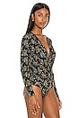 view 3 of 5 Printed Turnt Bodysuit in Night Combo