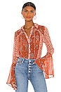 view 1 of 4 Serena Printed Blouse in Rust Combo