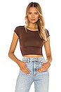 view 1 of 4 X REVOLVE Cap Sleeve Seamless Crop Top in Cappuccino