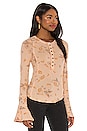 view 2 of 4 Layer Me Henley in Just Peachy Combo