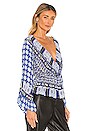 view 2 of 4 Rosalie Wrap Top in Indigo Combo