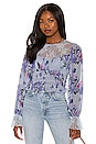 view 1 of 4 Daphne Blouse in Silver Blue Combo