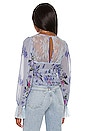 view 3 of 4 Daphne Blouse in Silver Blue Combo