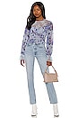 view 4 of 4 Daphne Blouse in Silver Blue Combo