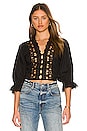 view 1 of 4 Louella Embroidered Top in Black