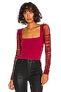 view 1 of 5 Must Be Love Bodysuit in Wine