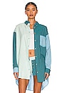 view 1 of 4 Rags To Riches Shirt in Bright Blue Combo