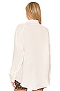 view 3 of 4 Summer Daydream Button Down in Ivory in White