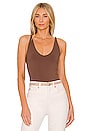 view 1 of 4 Seamless V Neck Cami in Chocolate Lava